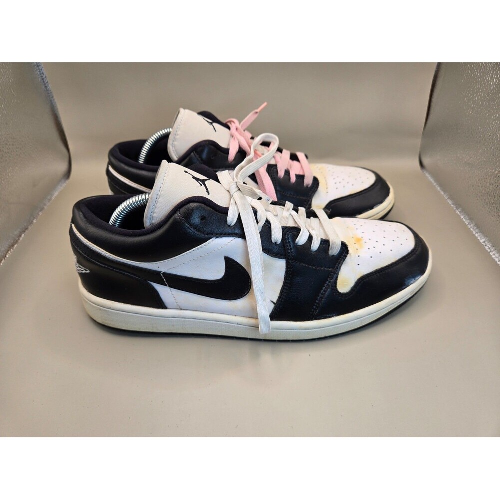 Air Jordan 1 Low Panda Shoes Women's 12 Black White Athletic Lifestyle Sneakers